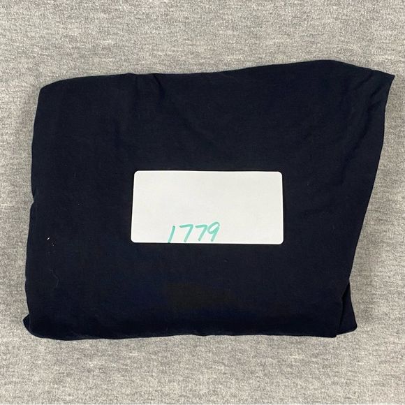 Lucky Brand Womens Black Collared Notch Neck Poet Sleeves Ruffled Button Down L - Picture 12 of 12